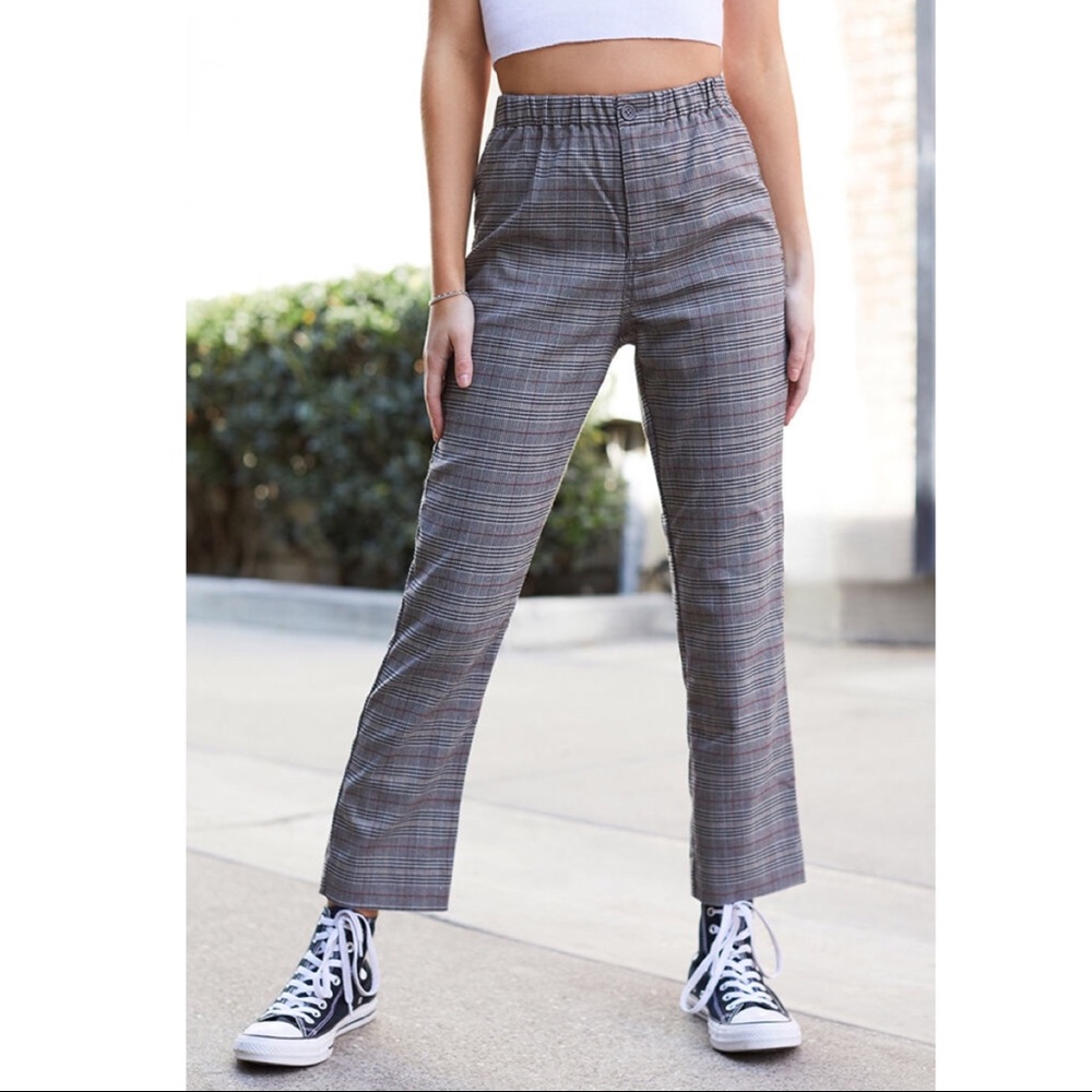 Brandy Melville John Galt Plaid Tilden Pants